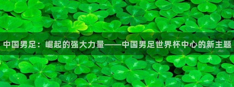 中国男足：崛起的强大力量——中国男足世界杯中心的新主题